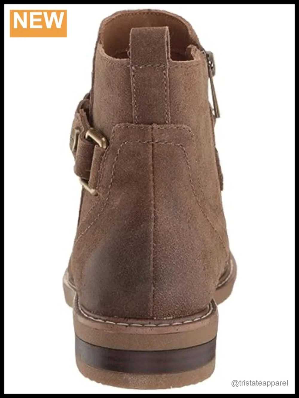 Women's Suede Ankle Booties Block Heel Zip Casual Comfortable